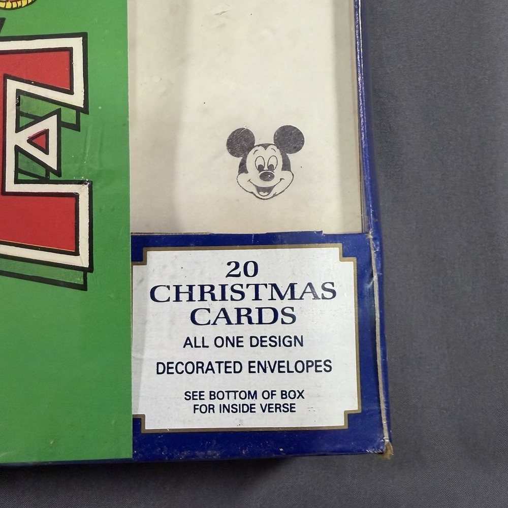Vintage Disney Collection Christmas Cards/Envelopes 20 Set Mickey Sealed‎ NOS - Picture 3 of 7
